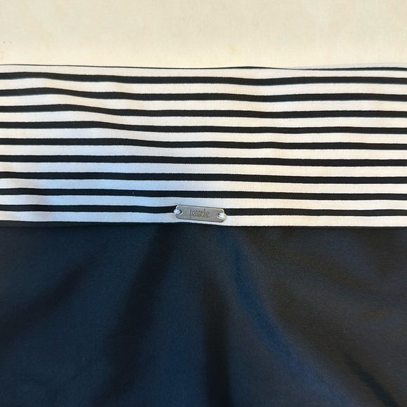 Panache Swim Bottom Size Large High Rise Anya Stripe Fold-Over Bikini Bottom - Picture 6 of 10